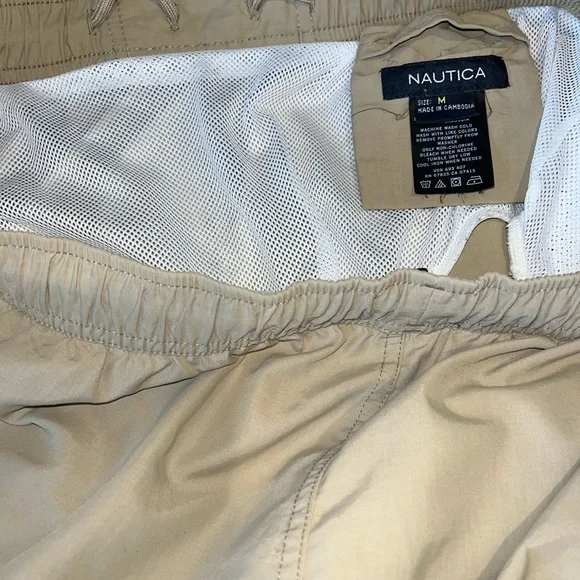Nautica men’s medium beige swim trunks - Picture 7 of 11